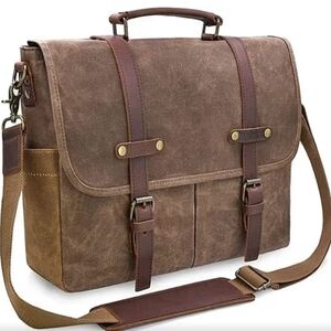 Nomad Trail Waxed Canvas Leather Messenger Bag